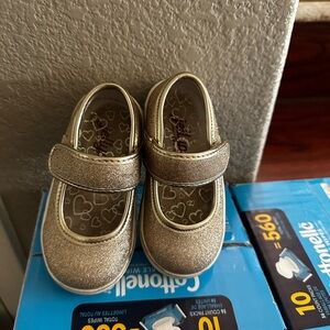 Gold Glitter Baby Shoes